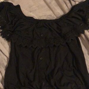 No boundaries black blouse